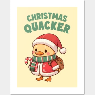 Christmas Quacker Duck Posters and Art